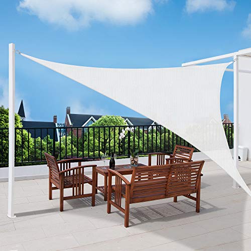 Sonnensegel dreieckig 3x3x3m Balkon Sonnensegel Wasserdurchlässig Terrasse Sonnenschutz Segel Weiß – Sol Royal Sonnensegel Balkon Segeltuch UV Sonnenschutz Garten Pool Camping - Shade Sails HS9 – Bild 8