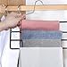 Pants Hanger Multi-Layer Jeans Trouser Hanger Closet Stainless Steel Rack Space Saver for Tie Scarf Shock Jeans Towel Clothes（3 Pack ）