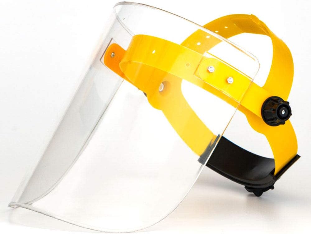Splash Proof Transparent Head-Mounted Welding Mask Guard Anti-Fog Adjustable Full Face Protective Mask For Professionals In Welding, Construction, Chemical Laboratories,White