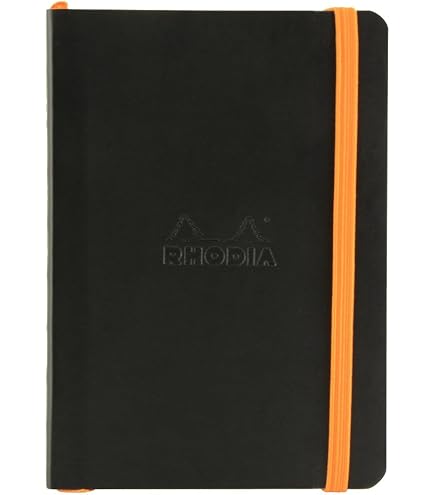 Rhodia Webnotebook A6 - Black Faux Leather With 192 Pages Ivory Paper