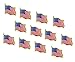 12 PCS IFfree AMERICAN FLAG LAPEL PINS 0.75