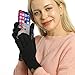 Winter Touchscreen Gloves for Men & Women 3 Fingers Dual-layer Touch Screen Warm Lined Anti-Slip Knit Texting Glove, Black, Medium