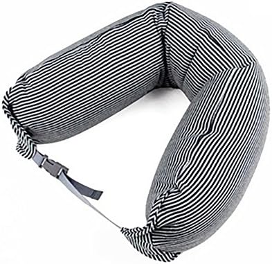 DOT Healthy Muji Neck Pillow Multi-purpose pillow Suitable for portability. Whole Pillow/ Behind waist pillow (Grey and Navy Color)
