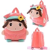 Gloveleya Kid's Angela Girl Cartoon Plush Backpack School Shoulder Bags Pink 10'' for Kids Under 5 Years Old