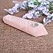 Natural Pink/Rose Quartz Crystal Wand,Quartz Crystal Tube, Healing Quartz Crystal Point, Quartz Crystal Point with carb,3.9-4.3 Inches