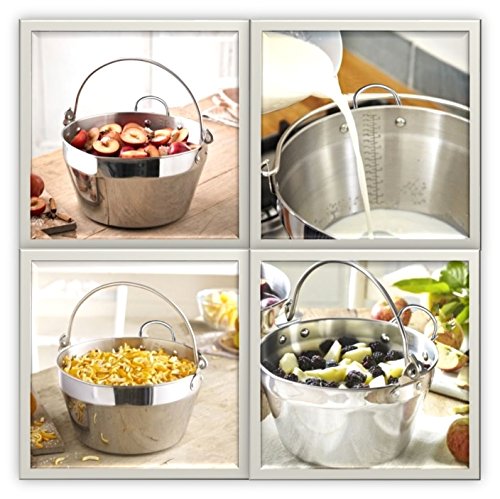 Jam Making Maslin Pan Stainless Steel Preserve Pot & Handle Bucket,Camping Pan (4.5L-4.5QT) 2 Jam Making Maslin Pan Stainless Steel Preserve Pot & Handle Bucket,Camping Pan (4.5L-4.5QT) - Image 3