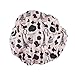 Reusable Nylon Shower Cap & Bath Cap, Reversible Oversized Waterproof Shower Caps Large Designed for all Hair Lengths w Terry Lining & Elastic Band Stretch Hem Hair Hat - Socialite Boudoir