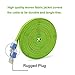Magic-T Bundle of 3 Hi-Speed Extra Long(6FT/1.8m) Micro USB Rugged Braided Flat Data Cable Charging Cord for Samsung Galaxy S4 S3 Note 1 2 HTC, Motorola, LG, PS4, Xbox One (Red/Green/Blue)