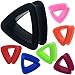 (1 Pair ONLY) Triangle Flexible Silicone Flesh tunnel Ear Gauge Plug Size Available 6g (4mm) to 1