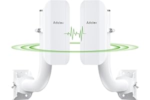 Adalov CPE362 WiFi Bridge with 48V PoE & VLAN, Gigabit 5.8GHz Point to Point Wireless Bridge, IP65 Waterproof, 5KM Range for 