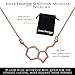 Silver Phantom Jewelry Serotonin Molecule Necklace in 925 Sterling Silver (Rose Gold Finish)