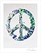 Sea Glass Peace Sign Fine Art Poster Print. 11x14. Best Quality Gift for Him or Her. Unique Birthday, Christmas, Mother's Day & Valentines Day Gifts for Men, Women & Kids.