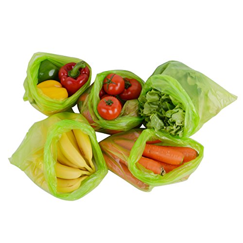 image for Yueshico Reusable Food Saver Green bags Stay fresh Longer Vegetable St