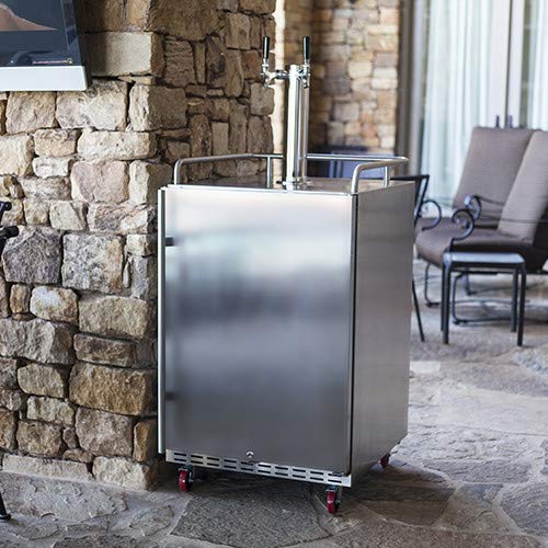 2 EdgeStar+KC7000SSODTWIN+Cooled+Outdoor+Kegerator