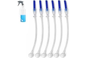 3-Pack Universal Fit 360° Spray Bottle Adapter, Universal Weighted Tube Replacement, Spray Nozzle Extension for Home Office C