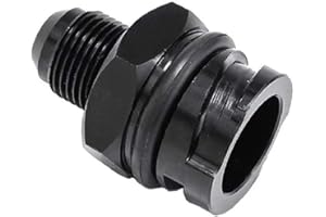 LARLANSZ Billet Black Aluminum Valve Cover Oil Cap w/-10 AN Fitting for LS LSX LS1 LS2 LS3 LS6 LS7