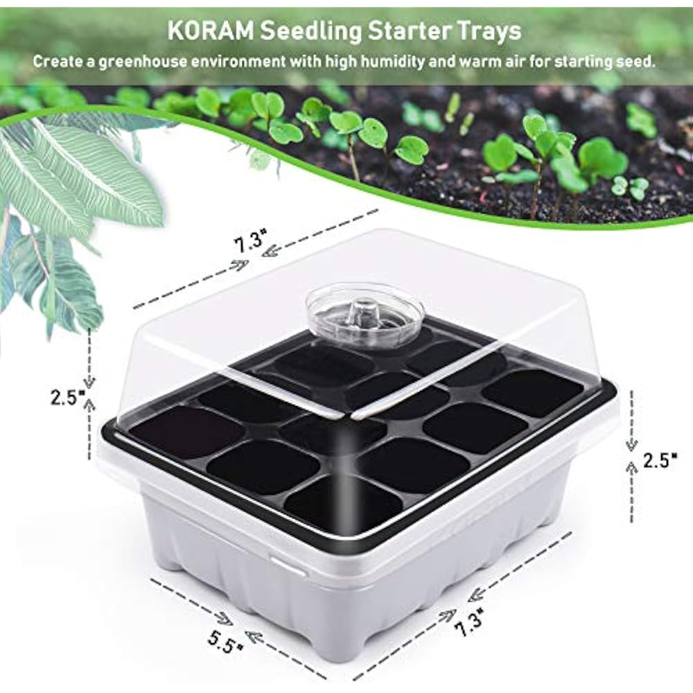 10 Sets Seed Starter Tray 120 Cells Plant Germination Kit Garden