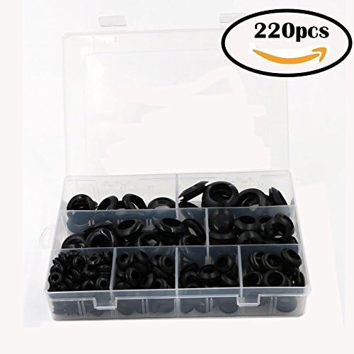 Ohaha 220pcs Rubber Grommet Assortment Wiring Coil Wire Gasket M6 / M8 / M10 / M12 / M14 / M16 / M18/ M20