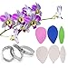 AK ART KITCHENWARE Gum Paste Orchid Petal Decoration Kit Leaf and Flower Tool Set Stainless Steel Cookie Cutter Set Silicone Veining Mold Petal Sugar Flower Making Tool A345&VM006