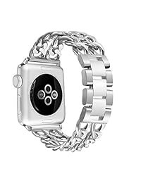 Correas de acero inoxidable de Secbolt Compatible Apple Watch 42mm iWatch Serie 3, Serie 2, Serie 1, Deporte, Edición, Correa de reemplazo con correa de pulsera