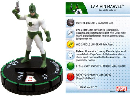 Marvel Heroclix: Guardians of the Galaxy Set Captain Marvel (Prime) #007b