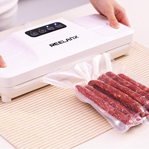 Vacuum Sealer Machine,Reelanx Automatic Vacuum Sealing System with Starter Kit for Food Preservation Including 10pcs Vacuum Sealer Bags and Accessory Hose