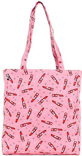 Pink Lipstick and Heart Tote Bag Purse from Sourpuss Clothing