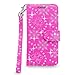S7 Edge Case, Galaxy S7 Edge Case, Cellularvilla [Slim] [Card Slot] Premium Pu Leather Wallet Case [Drop Protection] Flip Protective Stand Cover for Samsung Galaxy S7 Edge G935 (Pink Glitter)