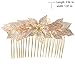 Yean Bride Wedding Hair Comb Leaves Bridal Hair Comb Accessories for Bride and Bridesmaid (Gold)