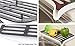 Honla Plastic Dish Drainer Rack and Drain Board with Spout,Small Dish Drying Rack and Drainboard Set for Kitchen Countertop/Sink Draining,White/Grey,16 Inch