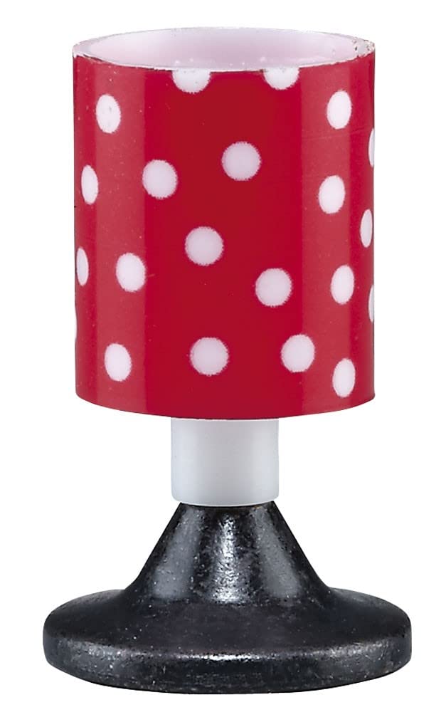 Rulke Rulke010483 Table Lamp with Black Metal Base and White Dotted Plastic Screen