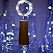 VOOKRY Wine Bottle Lights with Cork 15 Pack 20 LEDs Wine Lights String Battery Operated Silver Wire Cork Light for Party, Bar Decoration, Wedding Center, Table Decor, Halloween, Christmas(Cool White)