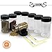 Elohome Spice Jar Set of 8 Empty Bottles with Shaker Lids and Labels - 6 Oz Seasoning Containers - Storing Seasoning and Spice…