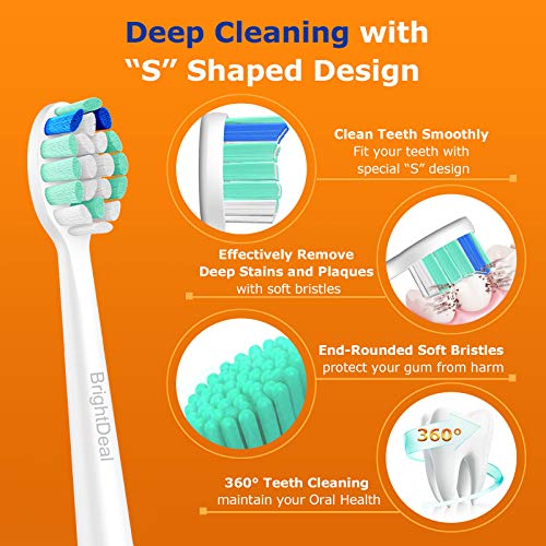 BrighDeal Replacement Toothbrush Heads for Philips Sonicare