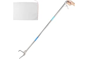 COKUUCO 50" Folding Snake Tongs - Reptile Handling Tool Reptile Grabber Rattle Snake Catcher Wide Jaw Handling Tool with Lock