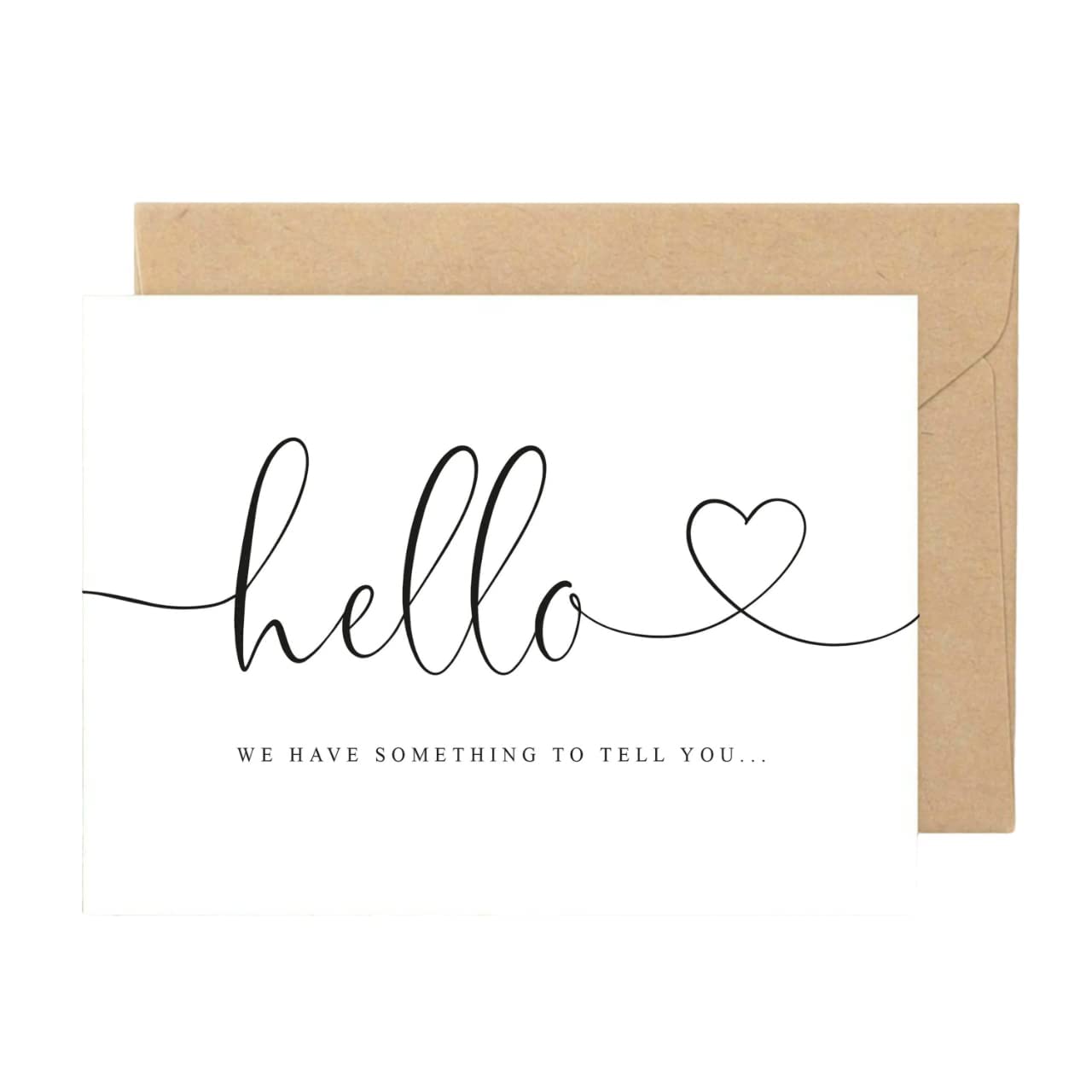 HELLO We have something to tell you Pregnancy Announcement A5 Card with envelope, Family Announcement, Pregnancy Reveal, Unique Reveal Card
