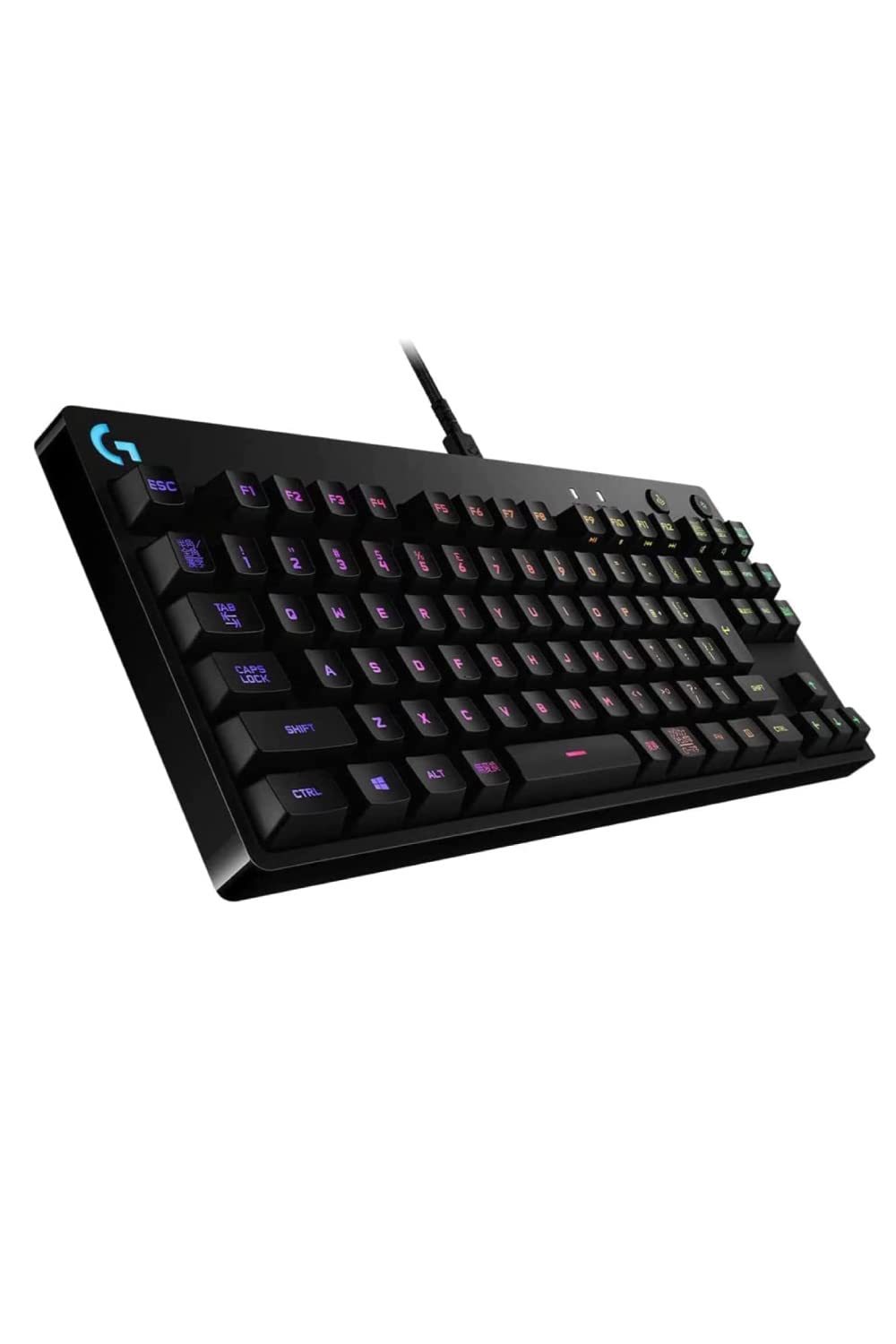 Logicool G PRO Gaming Keyboard G-PKB-002LNd Numeric Keypadless, Linear Red Axis, Quiet Typing, GX Switch, Wired Gaming, Mechanical Keyboard, Japanese Layout, LIGHTSYNC, RGB Charging, Detachable Cable,