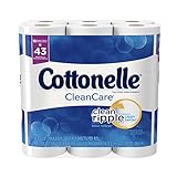 Cottonelle CleanCare Family Roll Toilet Paper, Bath Tissue, 36 Rolls