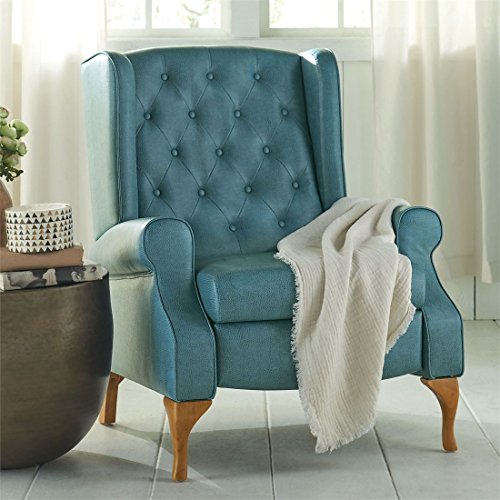 Brylanehome-Queen-Anne-Style-Tufted-Wingback-Recliner Accent chair