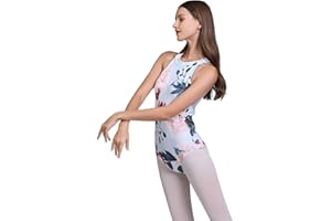 LIMILES DANCE Limiles Women's Halter Neck Bodysuit Keyhole Back Gymnastic Ballet Dance Leotard Tops Dancewear Costumes