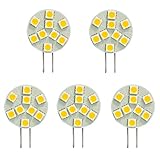HERO-LED  SG4-9T-WW27 Side Pin G4 LED Disc Halogen Replacement Bulb, 1.8W, 15-20W Equal, Warm White 2700K, 5-Pack(Not Dimmable)