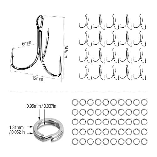 DONQL Angelköder Set Elritze Köder Kit Wobbler Crankbaits mit Haken Hard Popper Köder für Salzwasser Süßwasser Forellen… – Bild 7