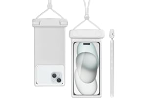 wellhouse Waterproof Phone Pouch, Waterproof Phone Case for iPhone 16 15 14 13 Pro Max XS Samsung, IPX8 3D Cellphone Dry Bag Beach Essentials -Duke White