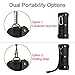 Fintie Carrying Case for Amazon Tap - Premium Vegan Leather Protective Sling Cover with Removable Holding Strap + Carabiner Keychain for Amazon Tap Alexa Portable Bluetooth Speaker, Black