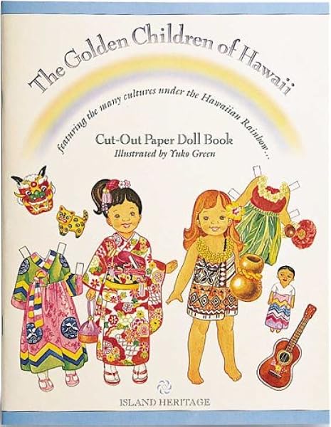 The Golden Children Of Hawaii Cut Out Paper Doll Book Yuko Green