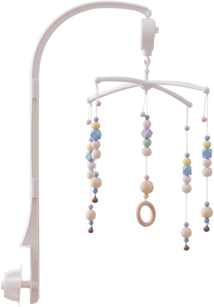 Mamimami Home ベッドメリー 音楽回転 北欧風 飾り付き 1個 手巻き式 モビール 風鈴 虹 カラフル オルゴール 吊り掛け ベッドベル 赤ちゃん 子供 子供用寝具 寝かしつけ用品 おもちゃ 出産祝い 誕生日 ギフト 撮影道具 ベッドメリー モビール Amazon