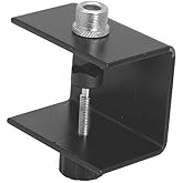 OnStage On-Stage TM03 Table Microphone Clamp, Black | Nylon-tipped clamp with 5/8-27 threaded end for podcasting, recording and broadcasting