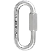 SHONAN Heavy Duty Marine Chain Quick Links, Stainless Steel Chain Connectors, Corrosion Resistant Locking Carabiners