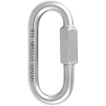 Heavy Duty M8 Swivel Hooks - 304 Stainless Steel Double Eye Hooks 380KG Capacity