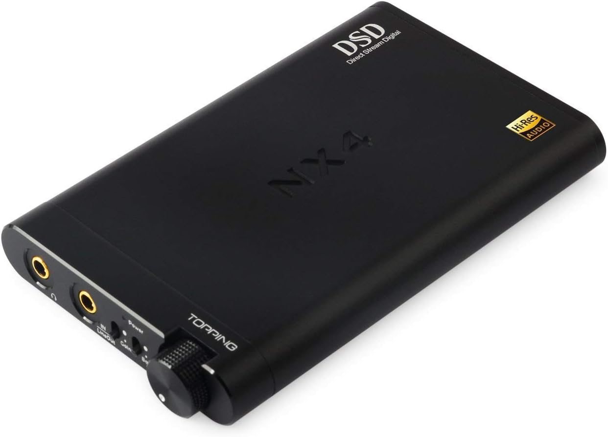 Topping NX4 Portable Audio Amplifier Headphone Earphone Silver,HiFi Digital Stereo